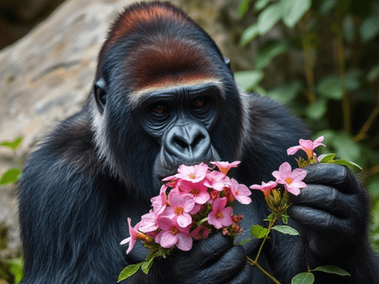 gorilla pink flowers