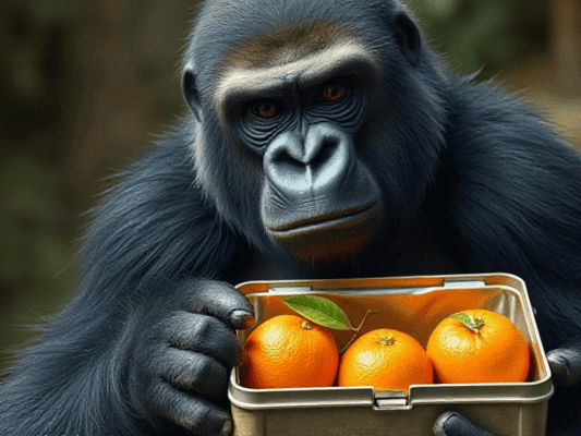 gorilla tangerine lunchbox
