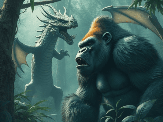 Gorilla vs Dragon